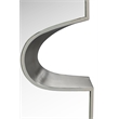 Pemberly Row Contemporary Cream Mirror with Silver Iron Metal Accents
