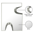 Pemberly Row Contemporary Cream Mirror with Silver Iron Metal Accents