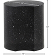 Pemberly Row Contemporary Black Terrazzo Pattern Iron Metal End Table