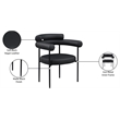 Pemberly Row Contemporary Black Vegan Leather Dining Chair (Set of 2)