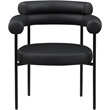 Pemberly Row Contemporary Black Vegan Leather Dining Chair (Set of 2)