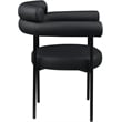 Pemberly Row Contemporary Black Vegan Leather Dining Chair (Set of 2)