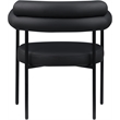 Pemberly Row Contemporary Black Vegan Leather Dining Chair (Set of 2)