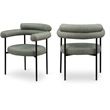 Pemberly Row Contemporary Green Vegan Leather Dining Chair (Set of 2)