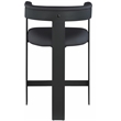 Pemberly Row Contemporary Black Vegan Leather Counter Stool (Set of 2)