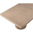 Pemberly Row Contemporary Natural Acacia Wood with Veneer Dining Table