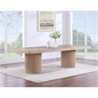 Pemberly Row Contemporary Natural Acacia Wood with Veneer Dining Table