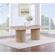 Pemberly Row Contemporary Natural Acacia Wood with Veneer Dining Table