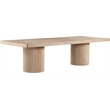 Pemberly Row Contemporary Natural Acacia Wood with Veneer Dining Table