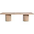 Pemberly Row Contemporary Natural Acacia Wood with Veneer Dining Table