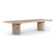 Pemberly Row Contemporary Natural Acacia Wood with Veneer Dining Table