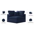 Pemberly Row Contemporary Navy Durable Linen Fabric Deluxe Corner Chair