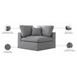 Pemberly Row Contemporary Gray Durable Linen Fabric Deluxe Corner Chair
