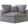 Pemberly Row Contemporary Gray Durable Linen Fabric Deluxe Corner Chair