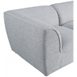 Pemberly Row Contemporary Gray Durable Linen Textured Modular Sectional