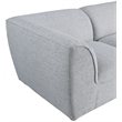 Pemberly Row Contemporary Gray Durable Linen Textured Modular Sectional