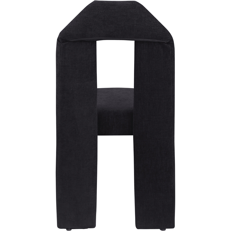 Pemberly Row Contemporary Black Chenille Fabric Dining Chair (Set of 2)
