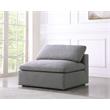 Pemberly Row Contemporary Gray Durable Linen Fabric Deluxe Armless Chair