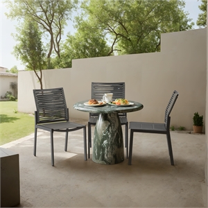 Pemberly Row Contemporary Green 36&quot Indoor/Outdoor Concrete Dining Table
