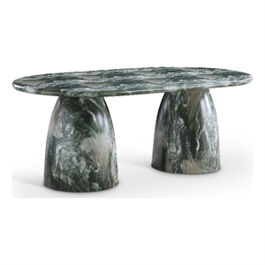 Pemberly Row Contemporary Green 78&quot Indoor/Outdoor Concrete Dining Table