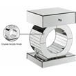 Pemberly Row Contemporary Mirrored End Table - 17.5