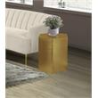 Pemberly Row Contemporary Brushed Gold Metal End Table - 24
