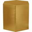 Pemberly Row Contemporary Brushed Gold Metal End Table - 24