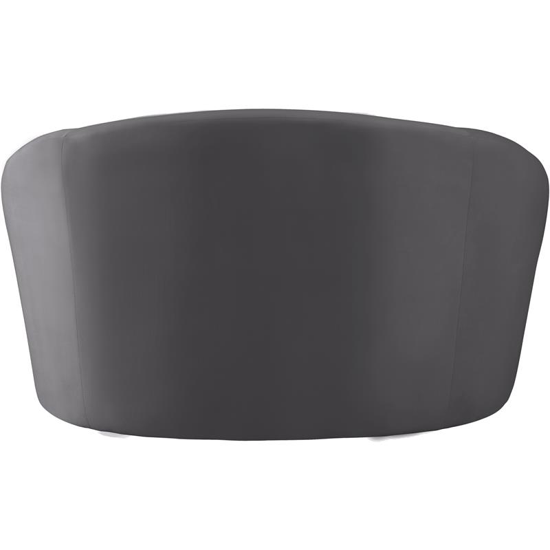 Pemberly Row Contemporary Upholstered Gray Velvet Chair - 49