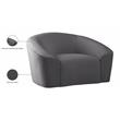 Pemberly Row Contemporary Upholstered Gray Velvet Chair - 49