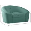 Pemberly Row Contemporary Upholstered Mint Velvet Chair - 49