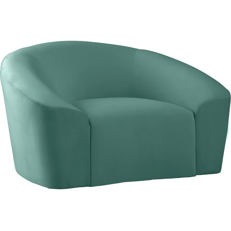 Pemberly Row Contemporary Upholstered Mint Velvet Chair - 49