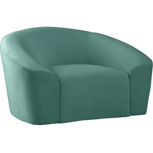 Pemberly Row Contemporary Upholstered Mint Velvet Chair - 49&quotW x 35.5&quotD x 29.5&quotH