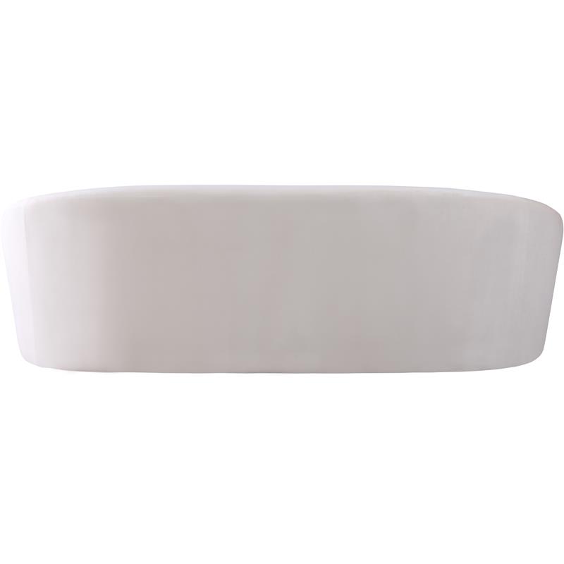 Pemberly Row Contemporary Upholstered Cream Velvet Sofa - 91