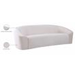 Pemberly Row Contemporary Upholstered Cream Velvet Sofa - 91