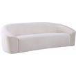Pemberly Row Contemporary Upholstered Cream Velvet Sofa - 91