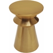 Pemberly Row Modern / Contemporary Rich Gold Brushed Metal End Table