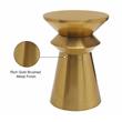 Pemberly Row Modern / Contemporary Rich Gold Brushed Metal End Table