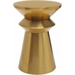 Pemberly Row Modern / Contemporary Rich Gold Brushed Metal End Table