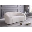 Pemberly Row Modern / Contemporary Upholstered Cream Velvet Loveseat