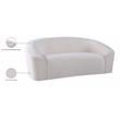Pemberly Row Modern / Contemporary Upholstered Cream Velvet Loveseat