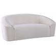 Pemberly Row Modern / Contemporary Upholstered Cream Velvet Loveseat