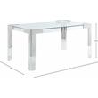 Pemberly Row Chrome Stainless Steel and Acrylic Dining Table