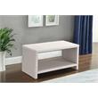 Pemberly Row Contemporary Upholstered Cream Velvet Nightstand