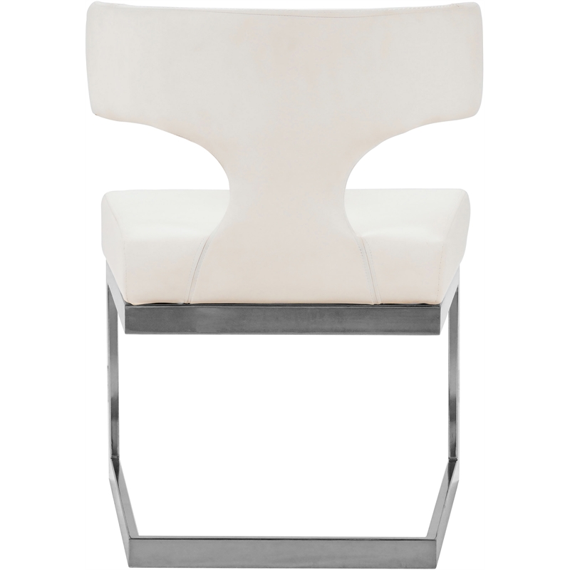 Pemberly Row Contemporary Soft White Vegan Leather Dining Chair
