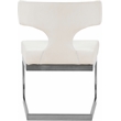 Pemberly Row Contemporary Soft White Vegan Leather Dining Chair