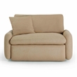 Pemberly Row Contemporary Upholstered Tan Boucle Lounge Chair