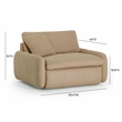 Pemberly Row Contemporary Upholstered Tan Boucle Lounge Chair