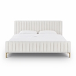 Pemberly Row Natural Upcycled Linen King Bed - 82.3