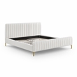 Pemberly Row Natural Upcycled Linen King Bed - 82.3