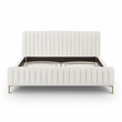Pemberly Row Natural Upcycled Linen King Bed - 82.3